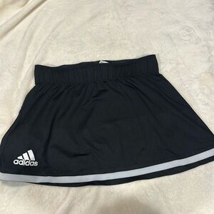 Adidas athletic skirt size XS black elastic waist with drawstring EUC